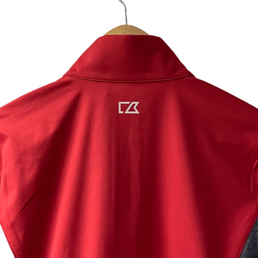 NWT Cutter & Buck CB WeatherTec Windbreaker Full Zip Jacket Mens Medium Red Gray - Picture 9 of 13